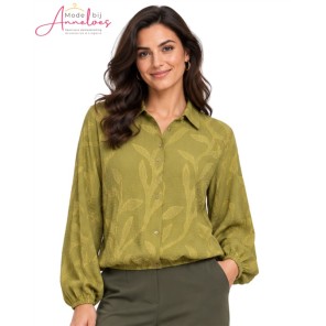 Andco Woman Blouse BL465 Wina bladeren Olive